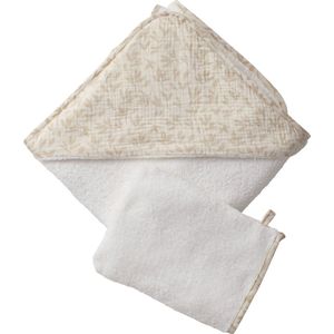 Vertbaudet Set met aanpasbare badcape + washandje HYGGE