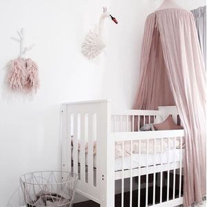 IL BAMBINI - Katoenen klamboe voor babykamer - Hemeltje voor babybedje - Decoratie kinderkamer - Kraamcadeau - lila