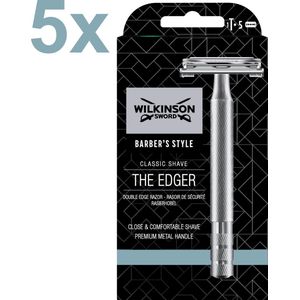 5x Wilkinson Sword - The Edger - Barber's Style - Classic - Scheersysteem + 5 Scheermesjes - Special Edition