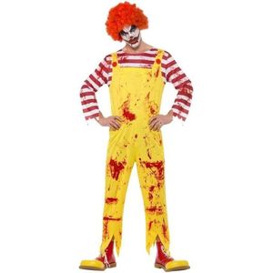 Halloween - Horror clown kostuum rood/geel voor heren 48/50