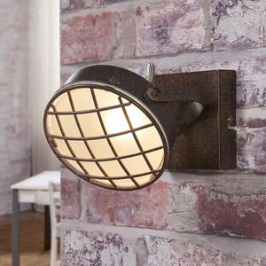 Lindby - buitenspot - 1licht - Metaal, glas - H: 13 cm - G9 - roest, wit