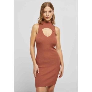 Urban Classics - Cut Out Sleeveless Bodycon jurk - XS - Oranje