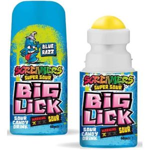 Screamers Super Sour Big Lick 12 stuks - Zuur snoep -Snoeproller - Sour Candy Drink