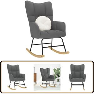 vidaXL Schommelstoel - Donkergrijs - Comfort & Stijl Schommelstoel - Schommelstoelen - Stoel - Woonkamerstoel