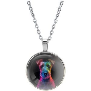 Ketting Glas | Close up | Regenboog | Foxterrier