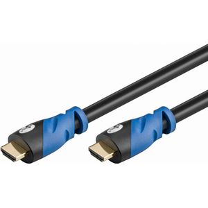 HDMI 2.0A Kabel - Premium Gecertificeerd - 4K 60Hz - 0,5 meter - Zwart/Blauw