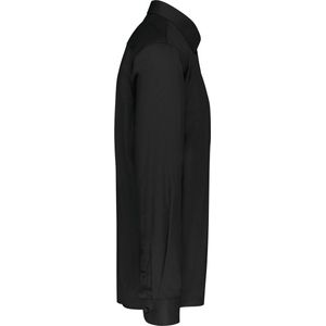 Overhemd Heren XS Kariban Lange mouw Black 65% Polyester, 35% Katoen