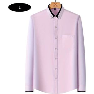 Bovista Overhemd Heren - Volwassenen - Lange Mouwen - Strijkvrij - Lange Mouw - Roze - Maat L