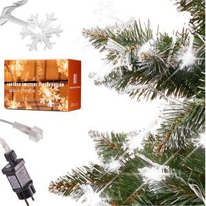 MOZY - Kerstverlichting - Sneeuwvlokken - 10 meter - Wit Licht - 100 Lichtjes - 8 Standen - Koppelbaar - Kerstdecoratie - Lichtsnoer - Sneeuwvlok - Winter - Kerstboom - Kerstversiering