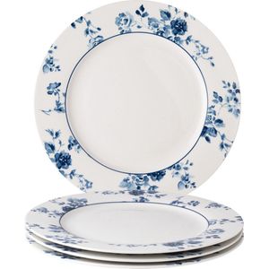 Laura Ashley Blueprint Collectables Borden set van 4 - Dinerborden - Ø 26cm - China Rose