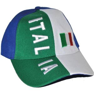 Luxe Baseball pet Italie - verstelbaar - Cap Italia EK Voetbal festival thema feest party evenement sport