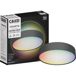 Calex Slimme Plafondlamp - Smart Plafonnière 30cm - RGB en Warm Wit - Zwart