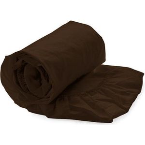 Kardol & Verstraten Hoeslaken Satijn - 140x200 cm - Dark Brown