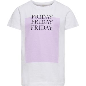 Kids Only t-shirt meisjes - paars - KONweekday - maat 110/116