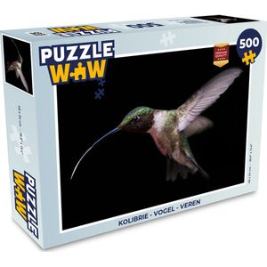 Puzzel Kolibrie - Vogel - Veren - Legpuzzel - Puzzel 500 stukjes