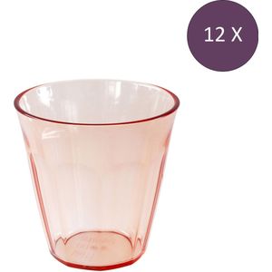 Koziol Bio-Circulair - Nora Beker 150 ml Transparant Roze Set van 12 stuks - Bio Circulair Kunststof - Roze