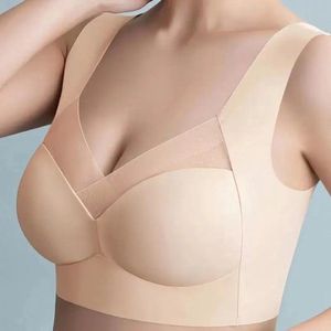 Wow Peach - Full Coverage Seamless Bralette - BH - Bustier - Comfy - Ademend - Naadloos - Ondersteuning - Valt kleiner uit - Nude - Maat: XXL