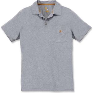 Carhartt 103569 Force Cotton Delmont Pocket Polo - Relaxed Fit - Heather Grey - M