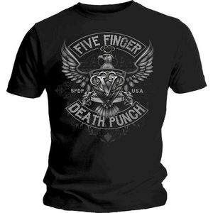 Five Finger Death Punch - Howe Eagle Crest Heren T-shirt - L - Zwart