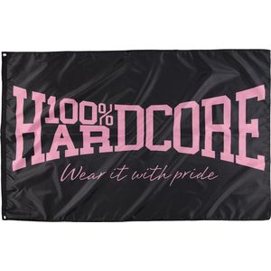 100% Hardcore Vlag Roze Merklogo