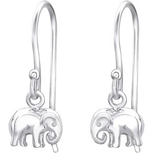Joy|S - Zilveren olifant oorbellen - oorhangers