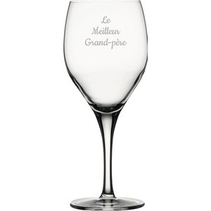 Witte wijnglas gegraveerd - 34cl - Le Meilleur Grand-père
