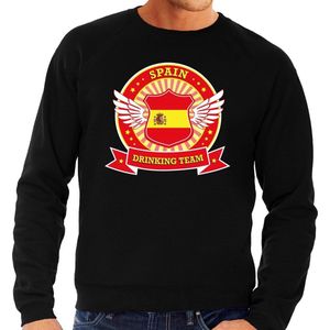 Zwart Spain drinking team sweater zwart heren - Spanje kleding XXL