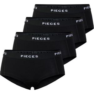 Pieces 4-Pack Dames shorts - Solid - XL - Zwart