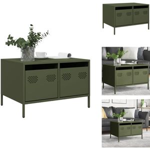 vidaXL Tv-meubel - Tv-meubelen - Tv Kast - Opbergkast - Tv-meubel 68x50x43,5 cm koudgewalst staal olijfgroen