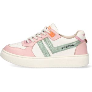 VINGINO VIN825135-970 Meisjes Lage Sneakers - Roze - Leer - Veters