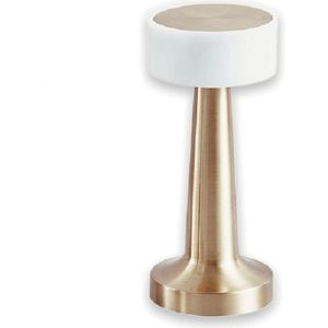 Modern Tafellamp Touch - Goud - Tafellamp - Bureaulamp - LED - Oplaadbaar - Dimbaar - Draadloos - Industrieel en modern - Op accu- Nachtlamp voor de slaapkamer - Tafellamp voor binnen