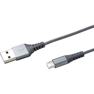 Micro-USB Kabel Nylon, Grijs - Celly