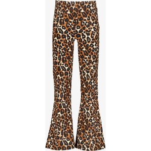 MyWay meisjes flared broek met luipaardprint - Bruin - Maat 170/176
