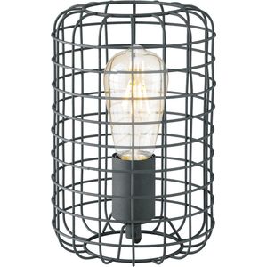 Home Sweet Home - Moderne tafellamp Netting - Zwart - 16/16/25cm - bedlampje - geschikt voor E27 LED lichtbron - gemaakt van Metaal