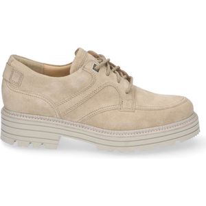 Durea, 6276 095 0435, Taupe nubuck trendy veterschoenen wijdte H