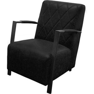 Fauteuil - Isabella - leer Colorado antraciet 01