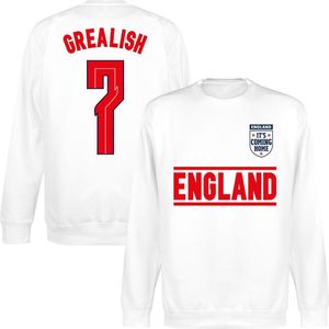 Engeland Grealish 7 Team Sweater - Wit - 140