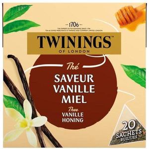 Twinings Zwarte thee vanille honing 20 zakjes