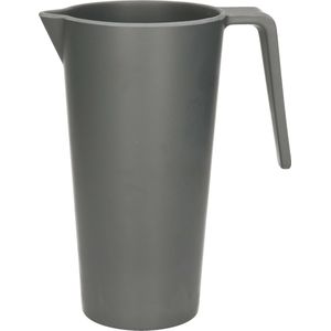 Excellent Houseware Schenkkan/waterkan - antraciet - 1500 ML - melamine - D10 x H21 cm