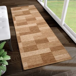 Tapiso Antislip Rubber Rubbermat Vloerkleed Beige Tapijt Maat- 80x150