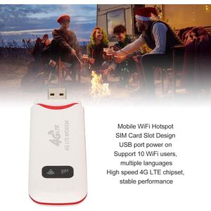 Mobiele Hotspot 4G WiFi Draagbare Router 300Mbps - Draadloze Netwerkrouter voor Desktops, Laptops, Tablets
