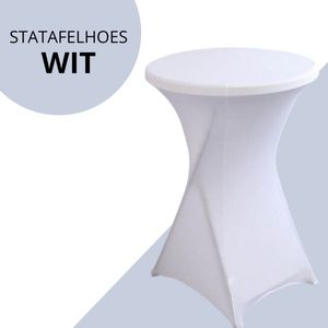 Statafelhoes Wit - Extra dik - Statafelrok Wit - Tafelrok - wit - 80 x 110 - statafelrok - party - verjaardag - feestje - bruiloft - Staantafelhoes - themafeest