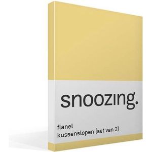 Snoozing flanel kussenslopen (set van 2) Geel 60x70 cm (25 geel)