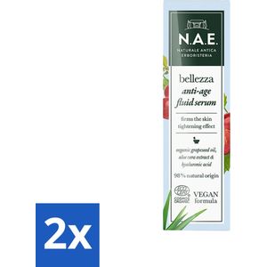N.A.E. Belezza Anti-Age Serum - Vegan & Biologisch - Verstevigend & Beschermend - 30ml - Voordeelverpakking - 2 stuks