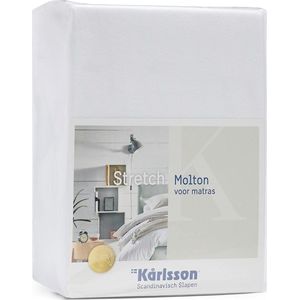 Karlsson Molton Kårlsson - 120 x 200/210/220 cm - wit