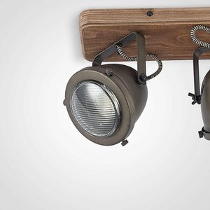 Lindby - buitenspot - 3lichts - Metaal, hout - H: 17.5 cm - GU10 - zwart, bruin