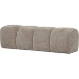 WOOOD Mojo Eetbankje 164 cm Mojo - Ribstof - Donker Zand - 49x164x45