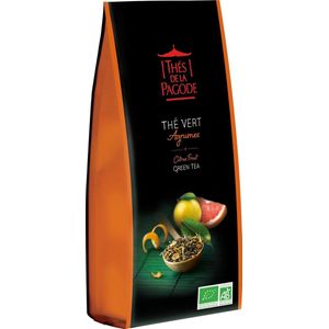 Thés de la Pagode – Groene thee citrus - Losse Thee - Biologische thee  (100 gram)