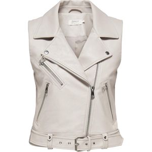 ONLY ONLVERA FAUX LEATHER WAISTCOAT OTW Dames Gilet - Maat XS