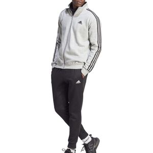 adidas Sportswear Basic 3-Stripes Fleece Trainingspak - Heren - Grijs- XL